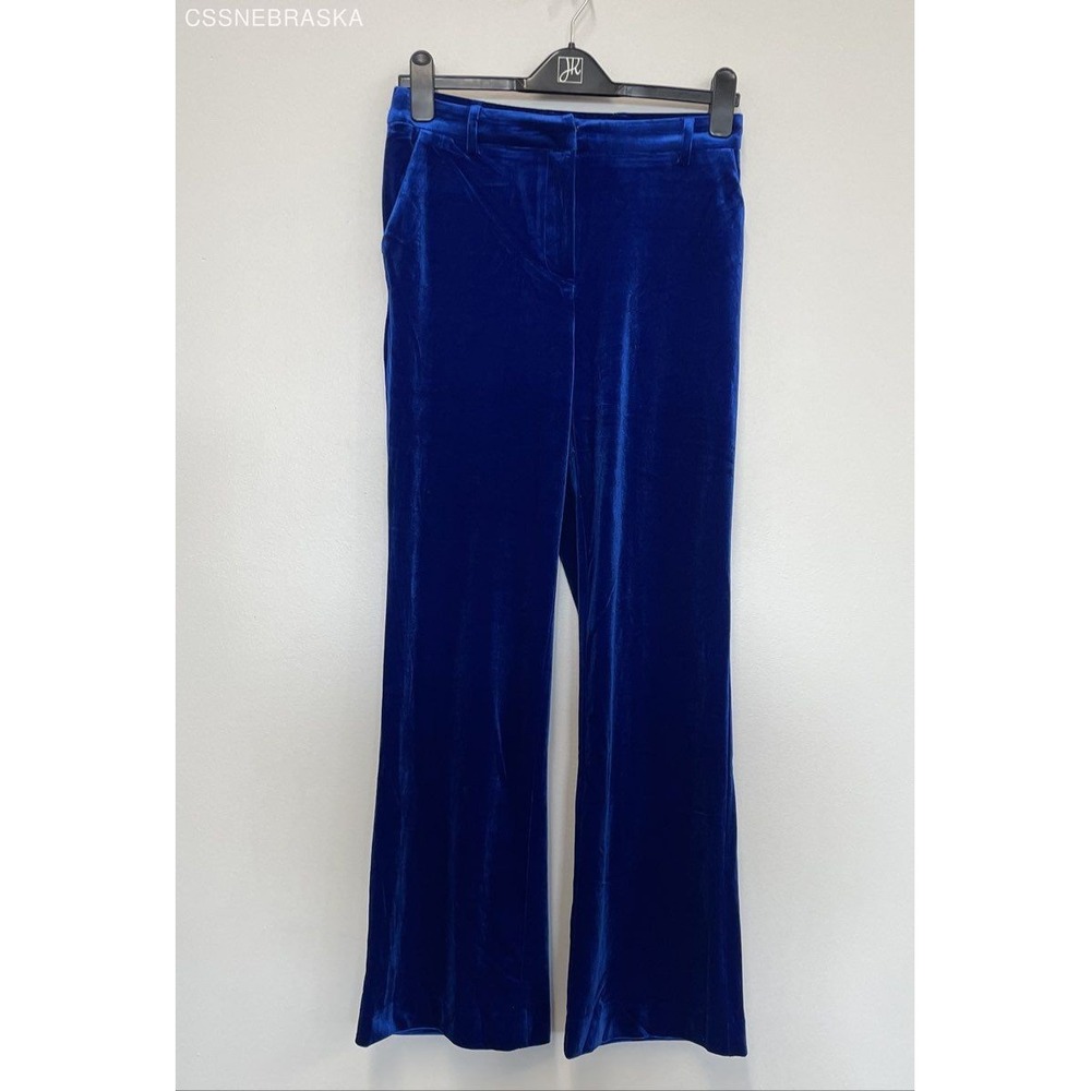 Skies Are Blue Blue Womens Velvet Pants - Size S